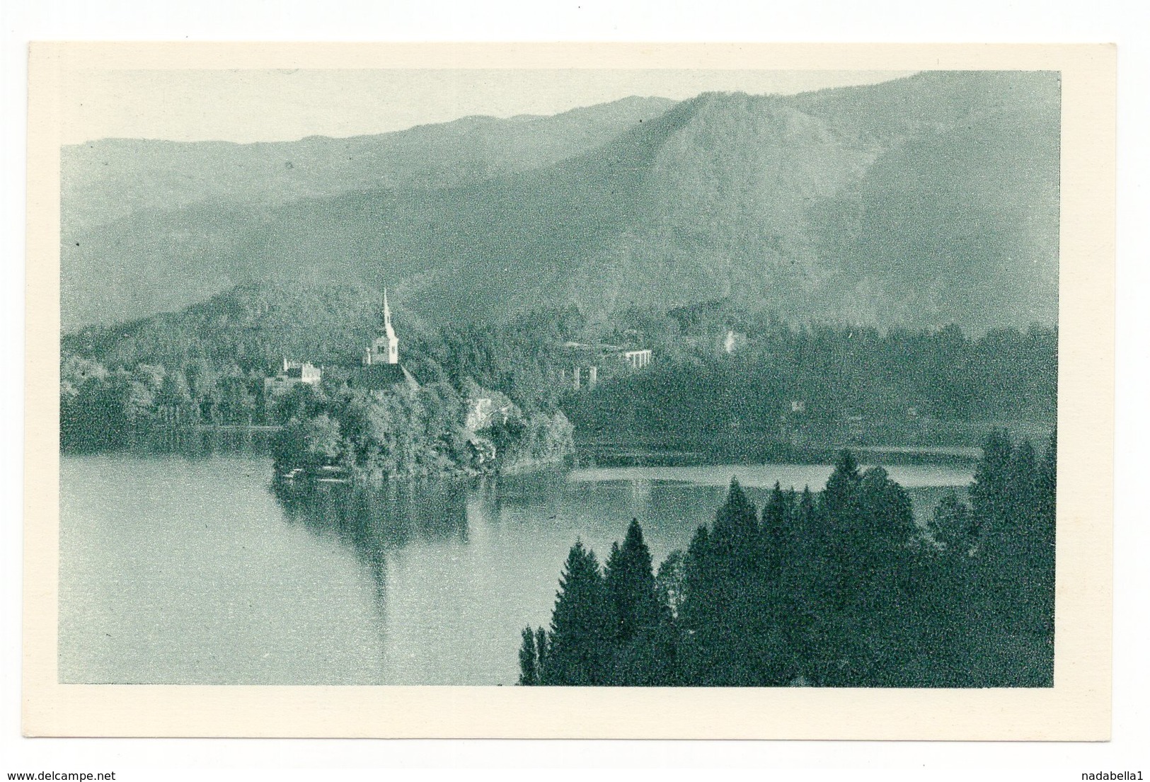 1953 YUGOSLAVIA, SLOVENIA, BLED, ANAGRAM, ILLUSTRATED POSTCARD, MINT - Yugoslavia