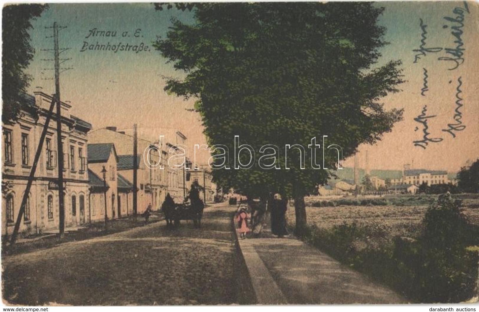 T2/T3 1919 Hostinné, Arnau; Bahnhofstraße / Railway Street (EK) - Ohne Zuordnung