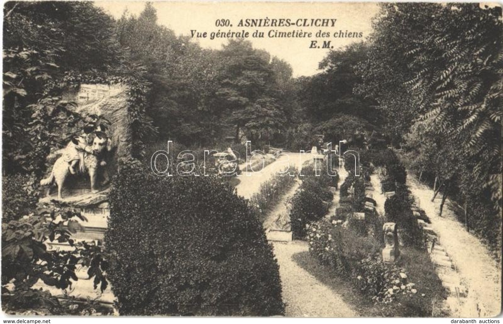 * T2/T3 Clichy, Asnieres, Vue Generale Du Cimetiere Des Chiens / Dog Cemetery (EK) - Sonstige & Ohne Zuordnung