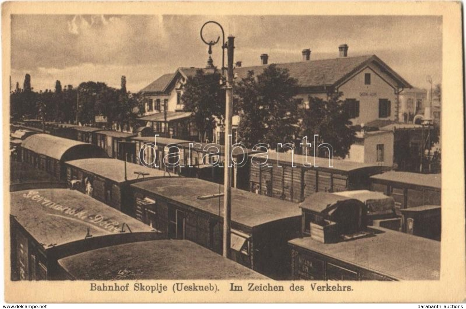 ** T2/T3 Skopje, Üsküb; Bahnhof, Im Zeichen Des Verkehrs / Railway Station, Trains - Sonstige & Ohne Zuordnung