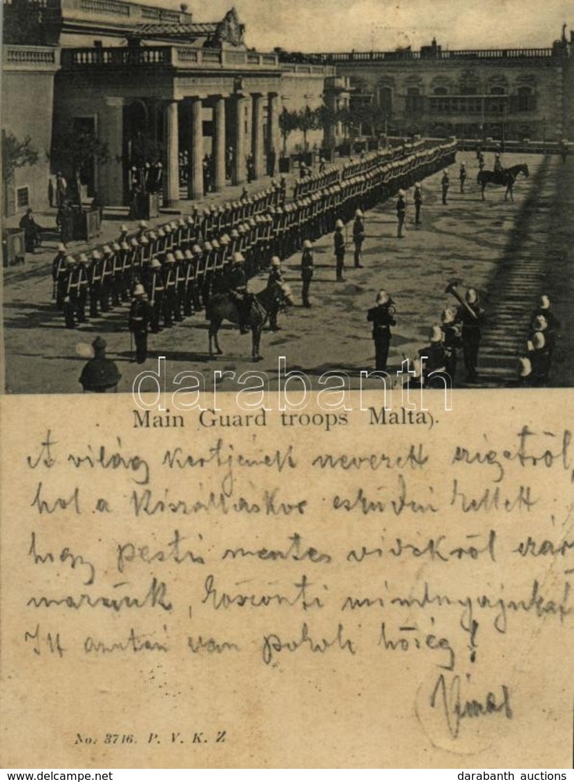 T2/T3 1900 Valletta, Main Guard Troops (8,8 Cm X 12 Cm) (EB) - Sonstige & Ohne Zuordnung