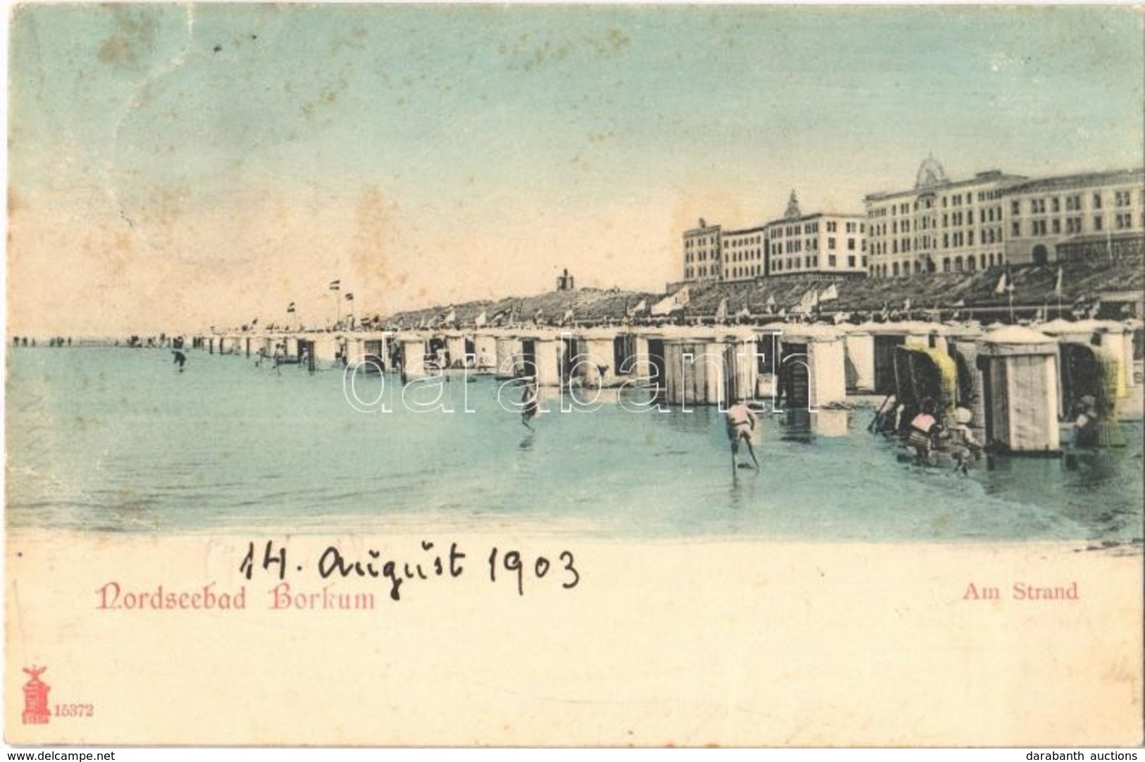 T3 1903 Borkum, Nordseebad Borkum, Am Strand / Beach, Bathers. M. Glückstadt & Münden (EB) - Ohne Zuordnung
