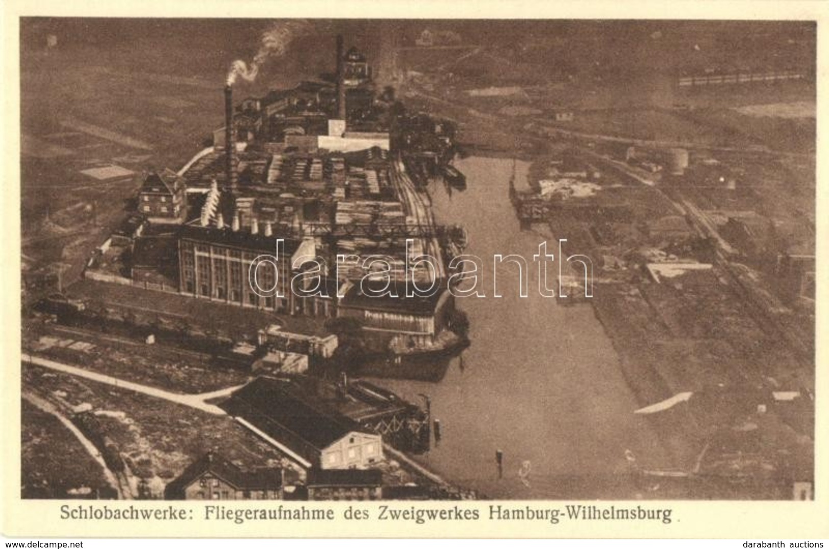 ** T1/T2 Hamburg-Wilhelmsburg, Schlobachwerke, Fliegeraufnahme Des Zweigwerkes / Locksmith Works, Aerial View Of The Bra - Ohne Zuordnung