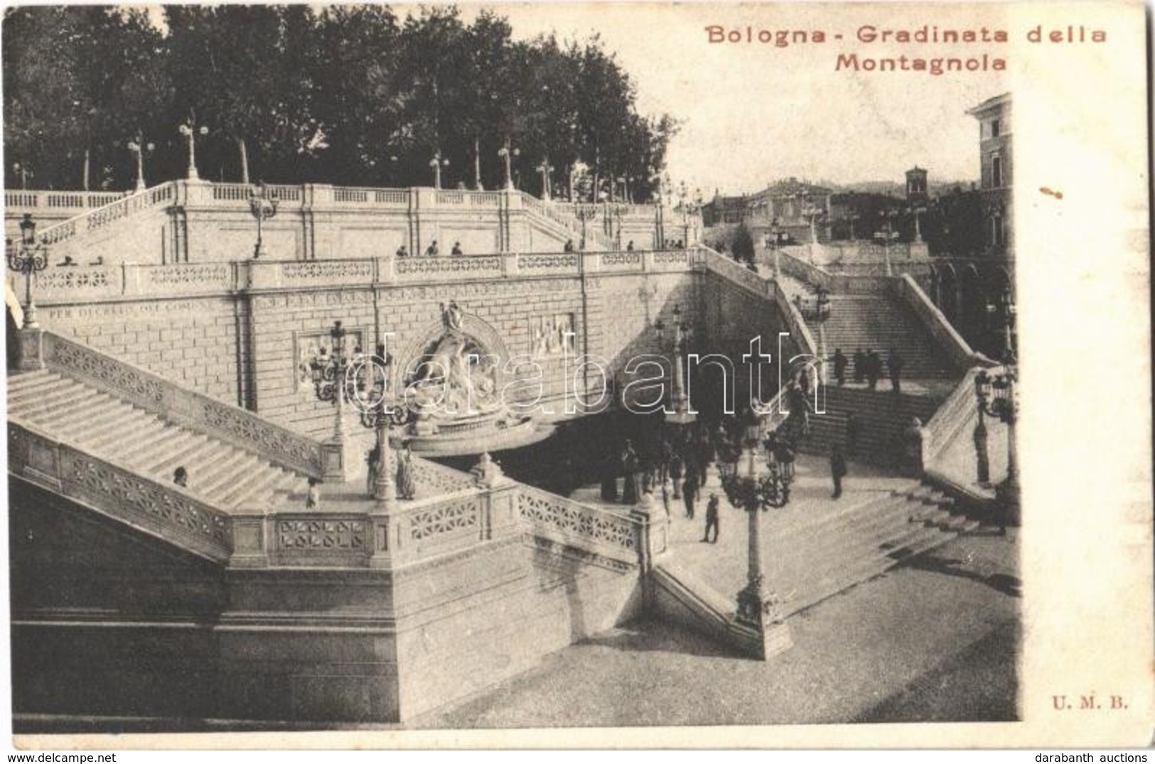 T2 1903 Bologna, Gradinata Della Montagnola / Stairway - Sonstige & Ohne Zuordnung