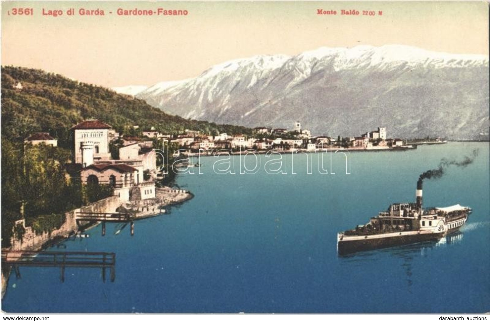 ** T2 Gardone, Gardone-Fasano; Lago Di Garda / Lake Garda With Steamship - Sonstige & Ohne Zuordnung