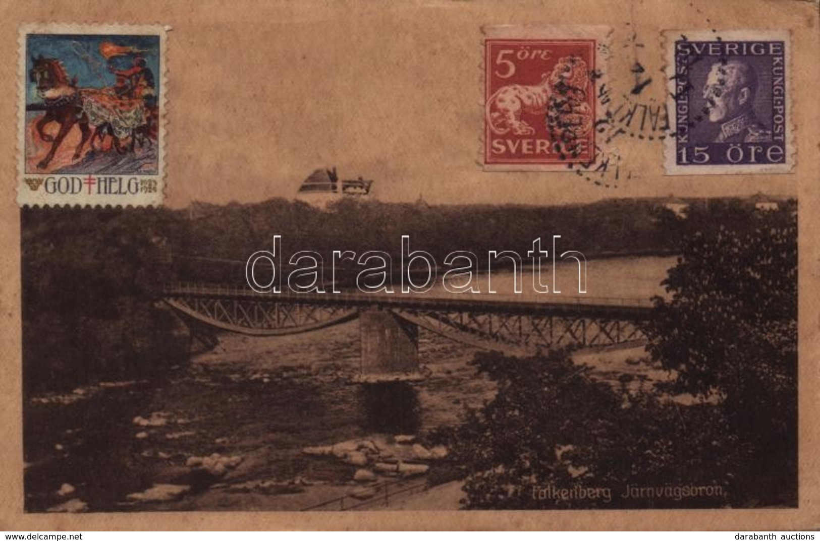 T2 1923 Falkenberg, Jarnvagsbron / Bridge. TCV Card - Autres & Non Classés