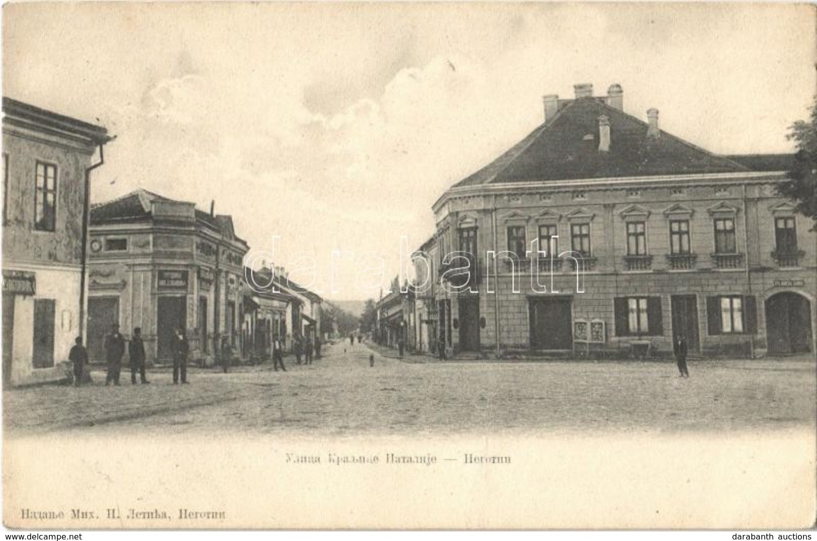 T2 1907 Negotin, Street View With Shops And Pharmacy - Autres & Non Classés