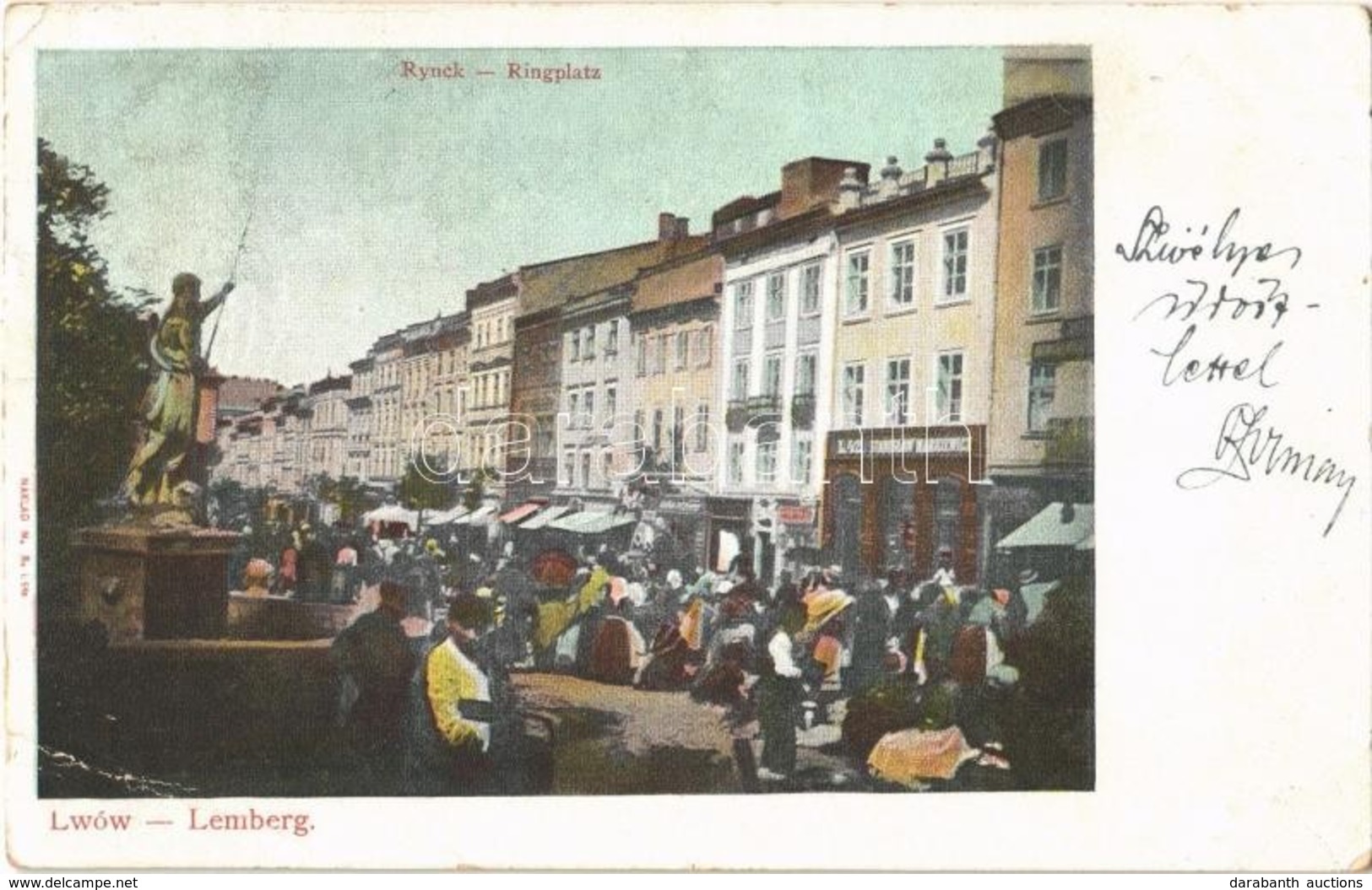 T2/T3 1901 Lviv, Lwów, Lemberg; Rynek / Ringplatz / Square, Market, Shop (EK) - Sonstige & Ohne Zuordnung