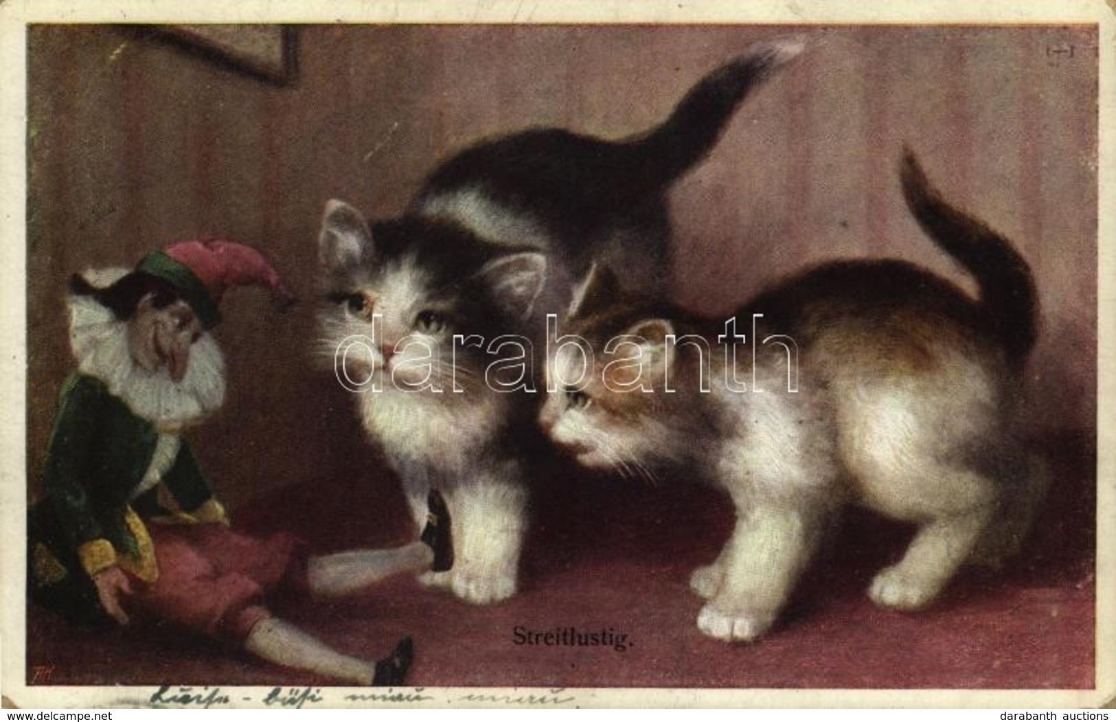 T2/T3 Streitlustig / Cats With Puppet. B.K.W.I. 354-3. - Ohne Zuordnung