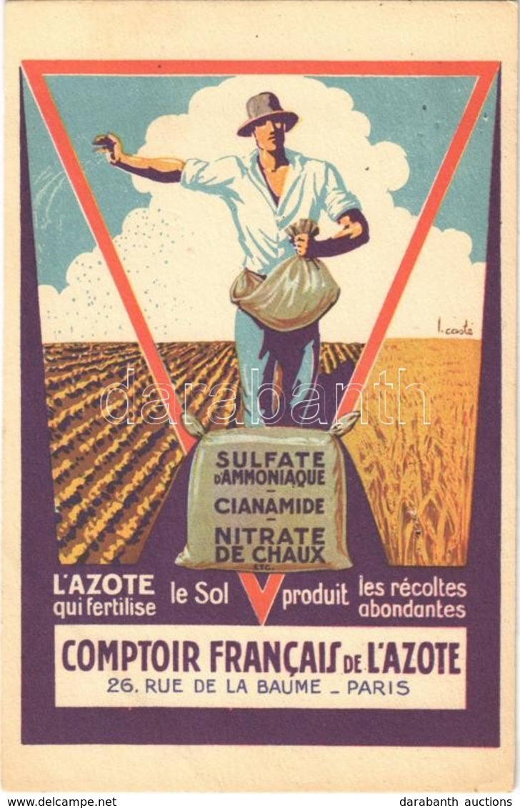 * T2 Comptoir Francais De L'Azote, Paris / French Agricultural Fertilizer Advertisement S: L. Casté - Ohne Zuordnung