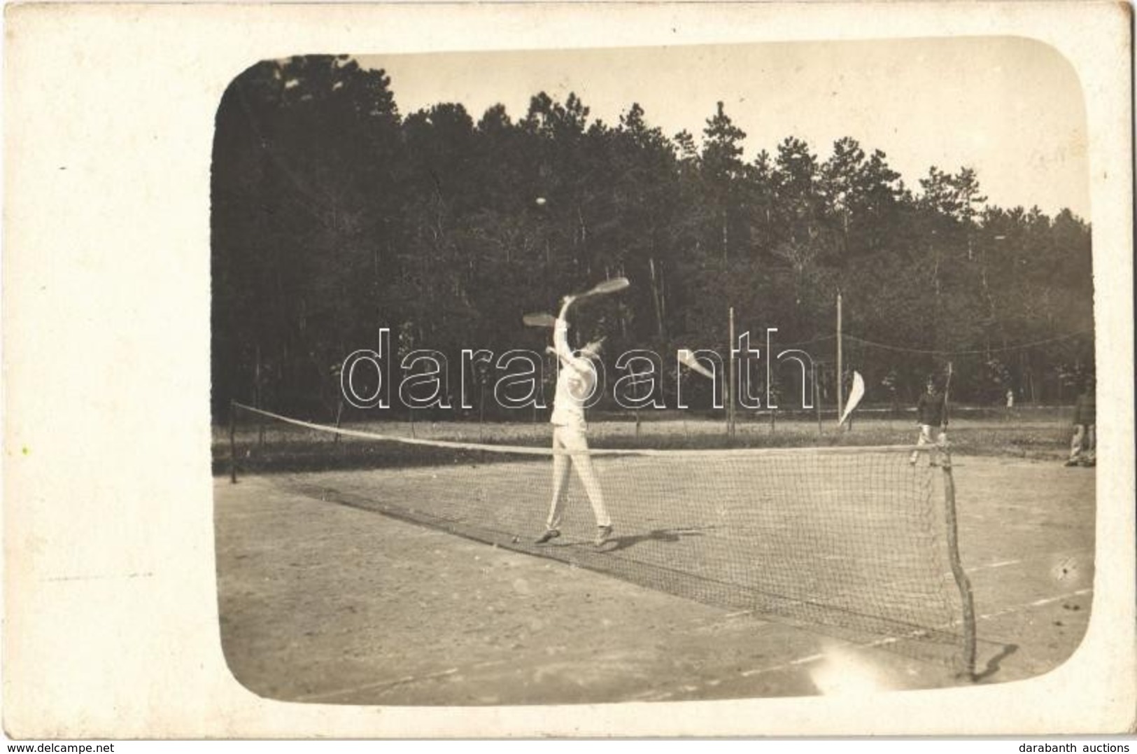 ** T2/T3 ~1899 Osztrák-magyar Katonák Teniszeznek / K.u.K. (Austro-Hungarian) Military, Soldiers Playing Tennis. Photo   - Unclassified