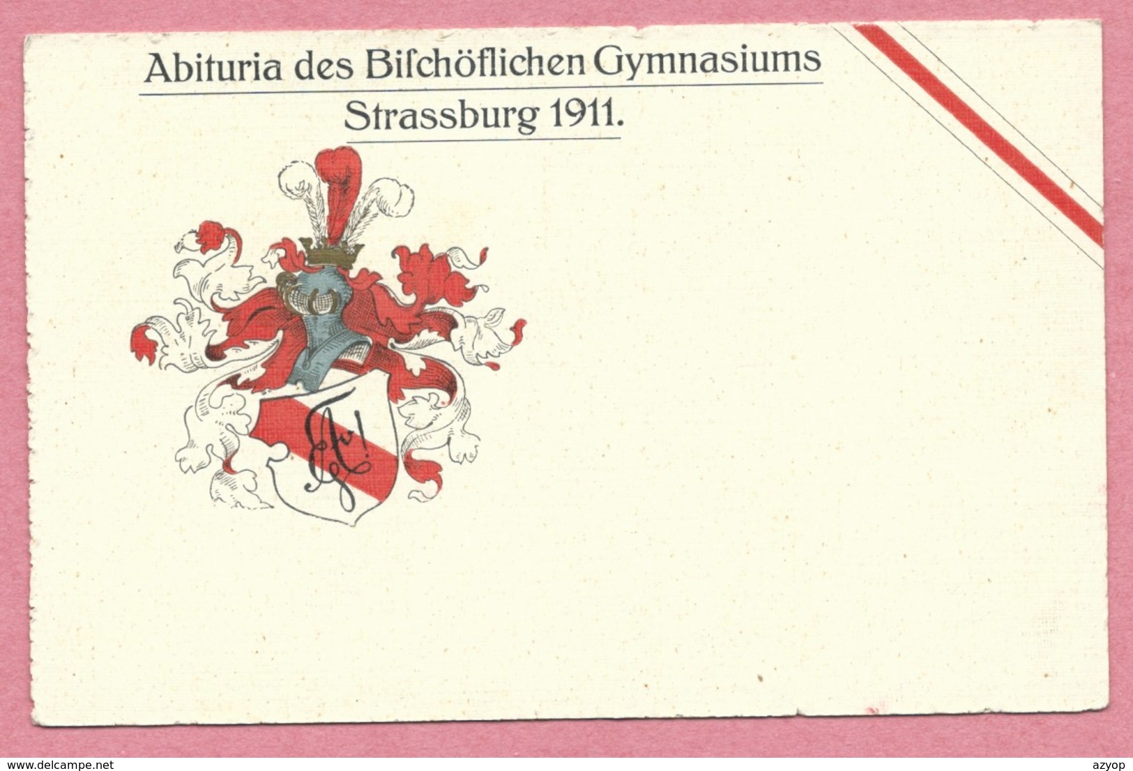 67 - STRASSBURG - STRASBOURG - Carte D'étudiant - Studentika - Abituria Des Bischöflichen Gymnasiums - Strasbourg