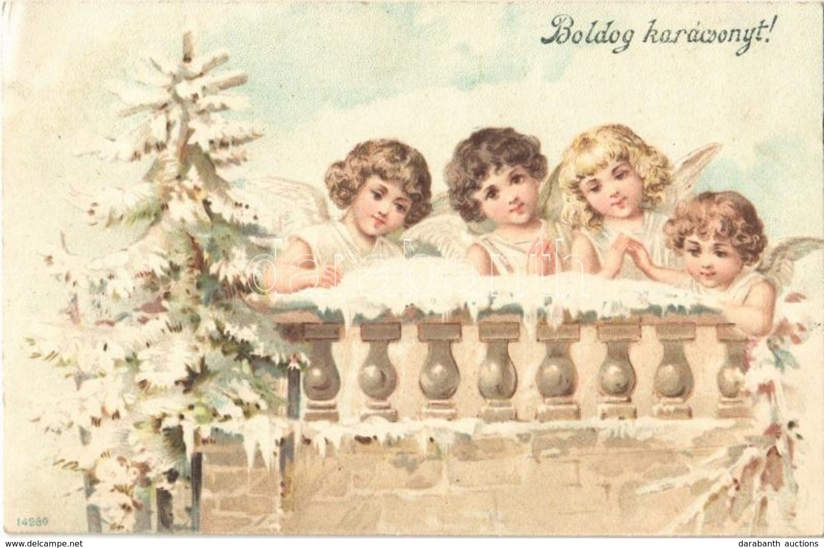 T2/T3 1900 Boldog Karácsonyt! / Christmas Greeting Art Postcard. Litho  (EK) - Ohne Zuordnung