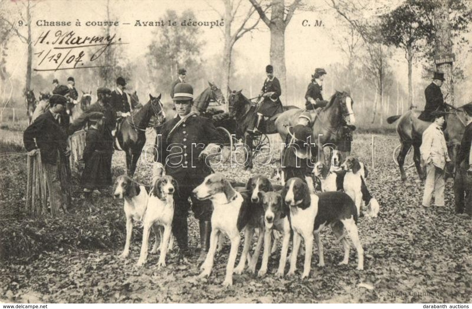 T2 Chasse A Courre, Avant Le Decouple / French Hunters In The Forest Before Hunting - Ohne Zuordnung