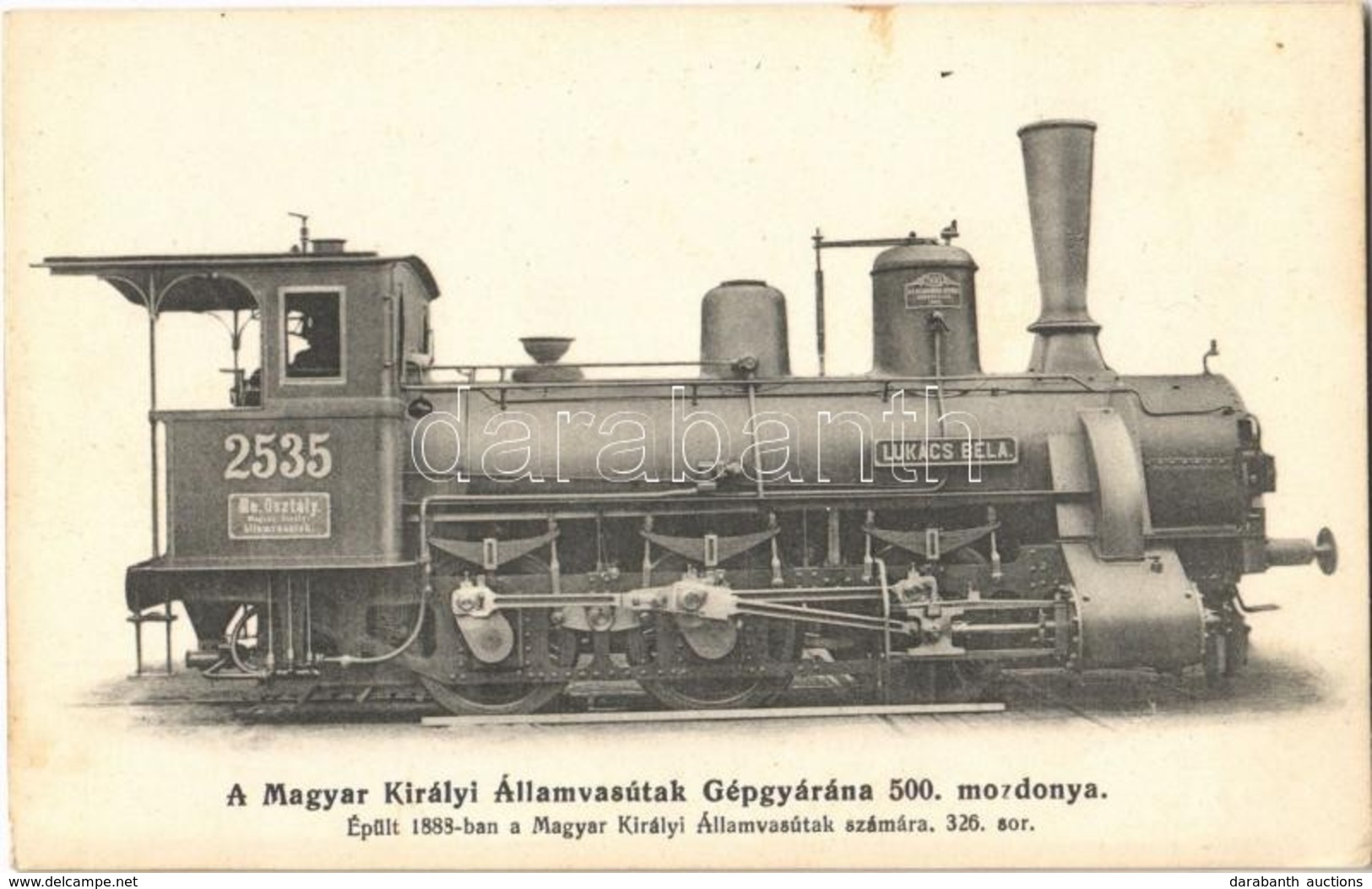 ** T2/T3 A Magyar Királyi Államvasutak Gépgyárának 500. Mozdonya. Épült 1888-ban A Magyar Királyi Államvasutak Számára.  - Non Classés