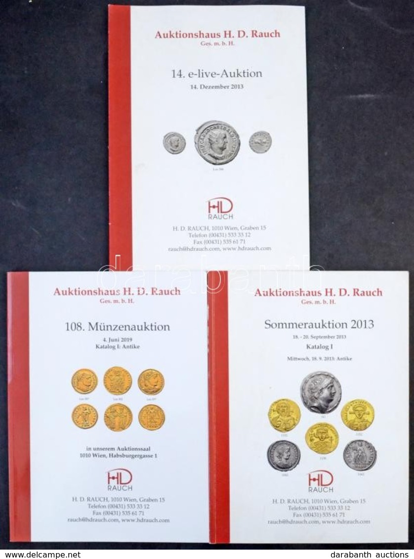 2013. 'Auktionhaus H.D. Rauch - Sommerauktion' + 'Auktionhaus H.D. Rauch - 14. E-live-Auktion' + 2019. 'Auktionhaus H.D. - Ohne Zuordnung