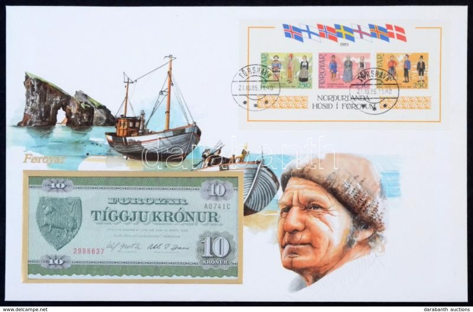 Feröer-szigetek 1974. 10K Felbélyegzett Borítékban, Bélyegzéssel T:1
Faeroe Islands 1974. 10 Kronor In Envelope With Sta - Non Classés