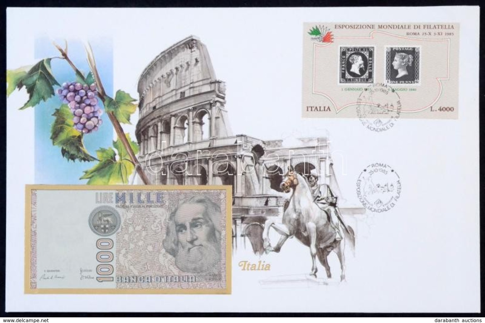 Olaszország 1982. 1000L Felbélyegzett Borítékban, Bélyegzéssel T:1
Italy 1982. 1000 Lire In Envelope With Stamp And Canc - Non Classés