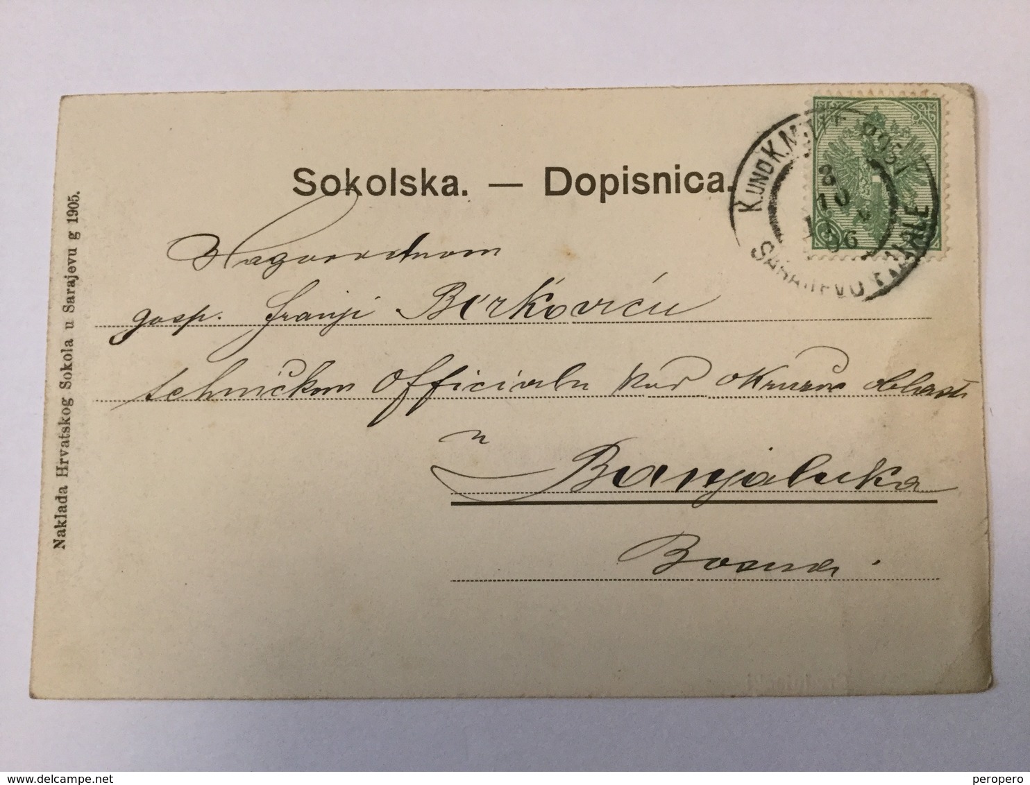 AK  CROATIA  PREDNJACKI ZBOR HRVATSKOG SOKOLA U SARAJEVU  1906. - Bosnien-Herzegowina