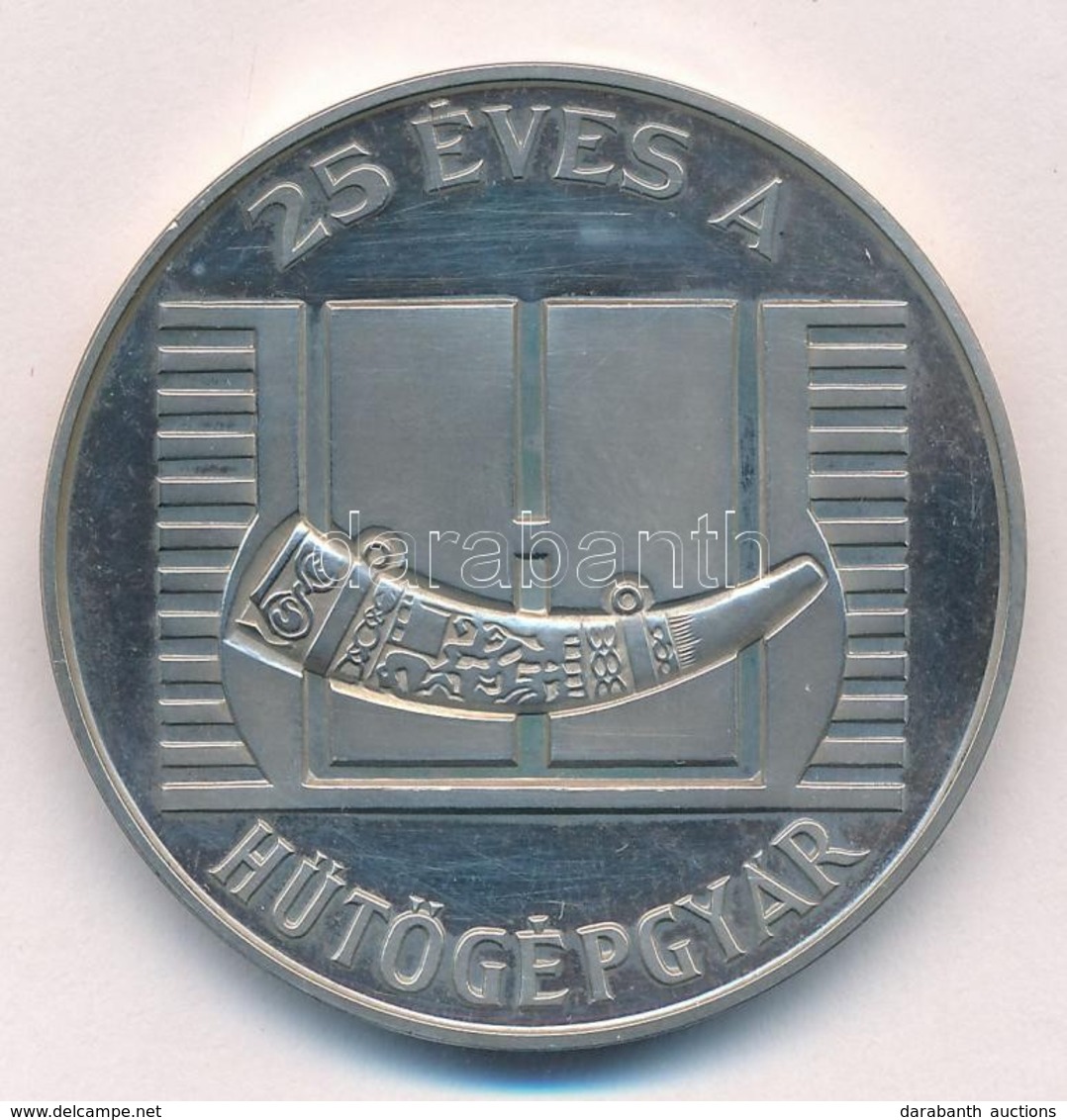 1977. '25 éves A Lehel Hűtőgépgyár / 1952-1977 Jászberény' Ag Emlékérem (43,11g/0.835/42,5mm) T:1 (eredetileg PP) - Ohne Zuordnung