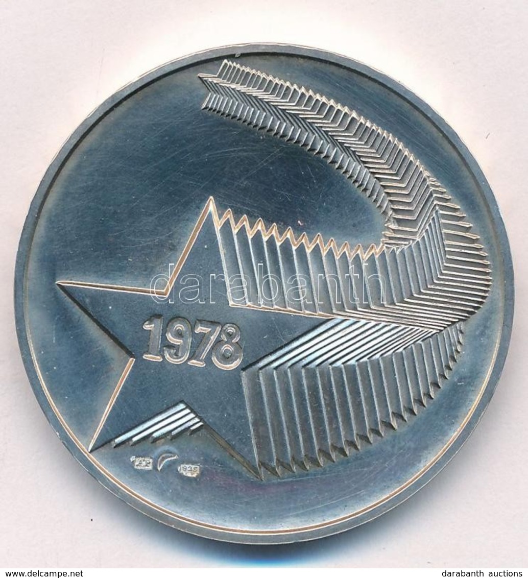 1978. '1978' Jelzett Ag Emlékérem, Peremen '60 éves A Magyar Kommunisták Pártja' (38,27g/0.925/42,5mm) T:1 - Ohne Zuordnung