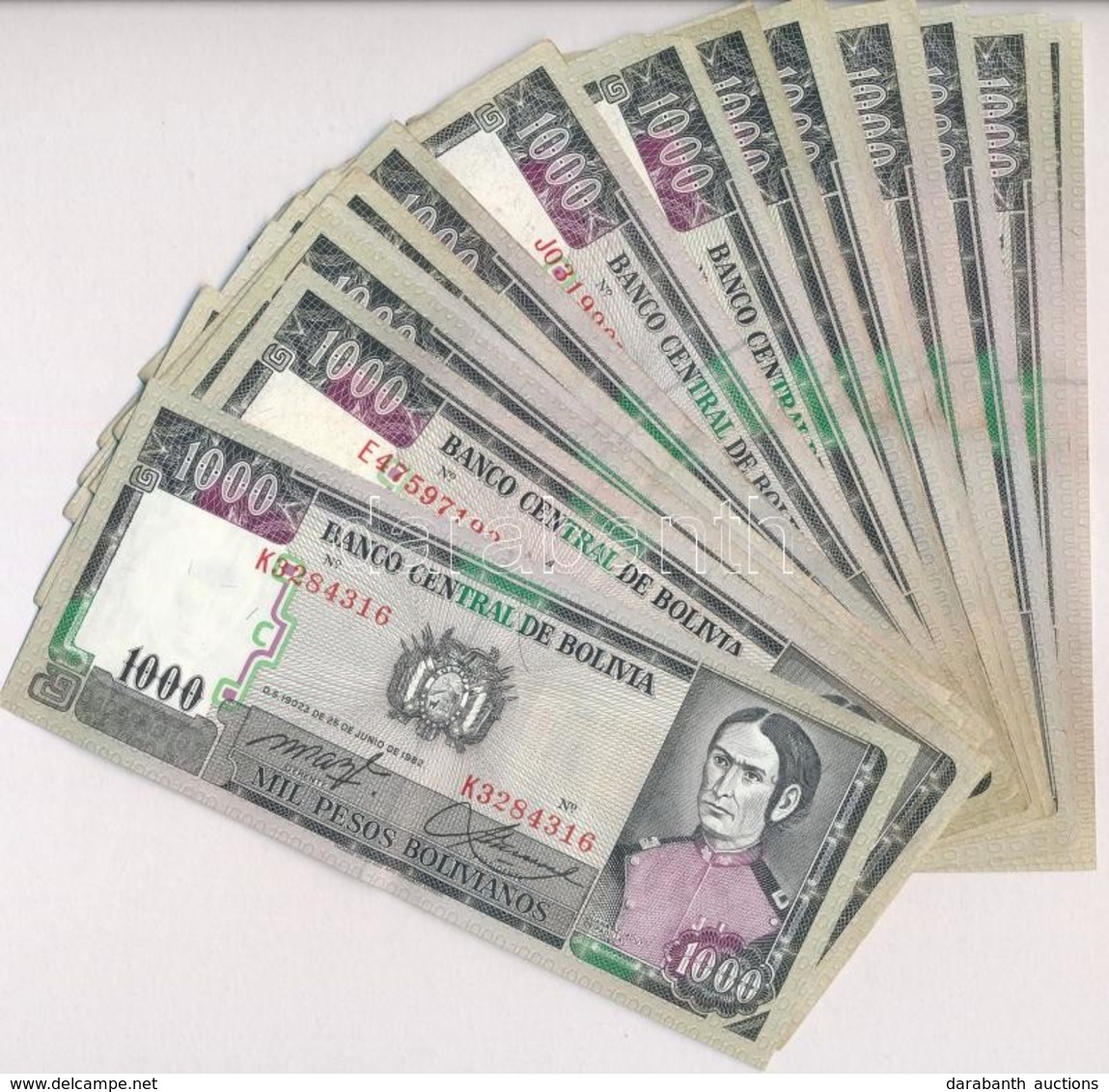 Bolívia 1982. 1000P T:III Szép Papír 
Bolivia 1982. 1000 Pesos C:F Fine Paper
Krause 167 - Ohne Zuordnung