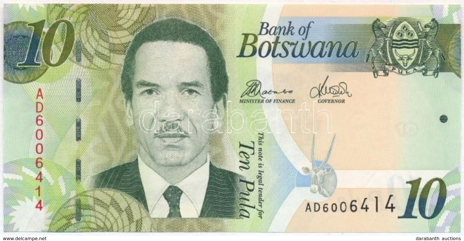 Botswana 2014. 10P T:I
Botswana 2014. 10 Pula C:UNC - Ohne Zuordnung