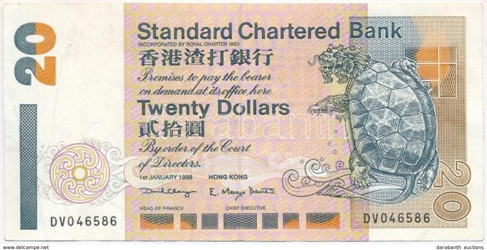 Hongkong 1998. 20$ T:III
Hong Kong 1998. 20 Dollars C:F - Non Classés