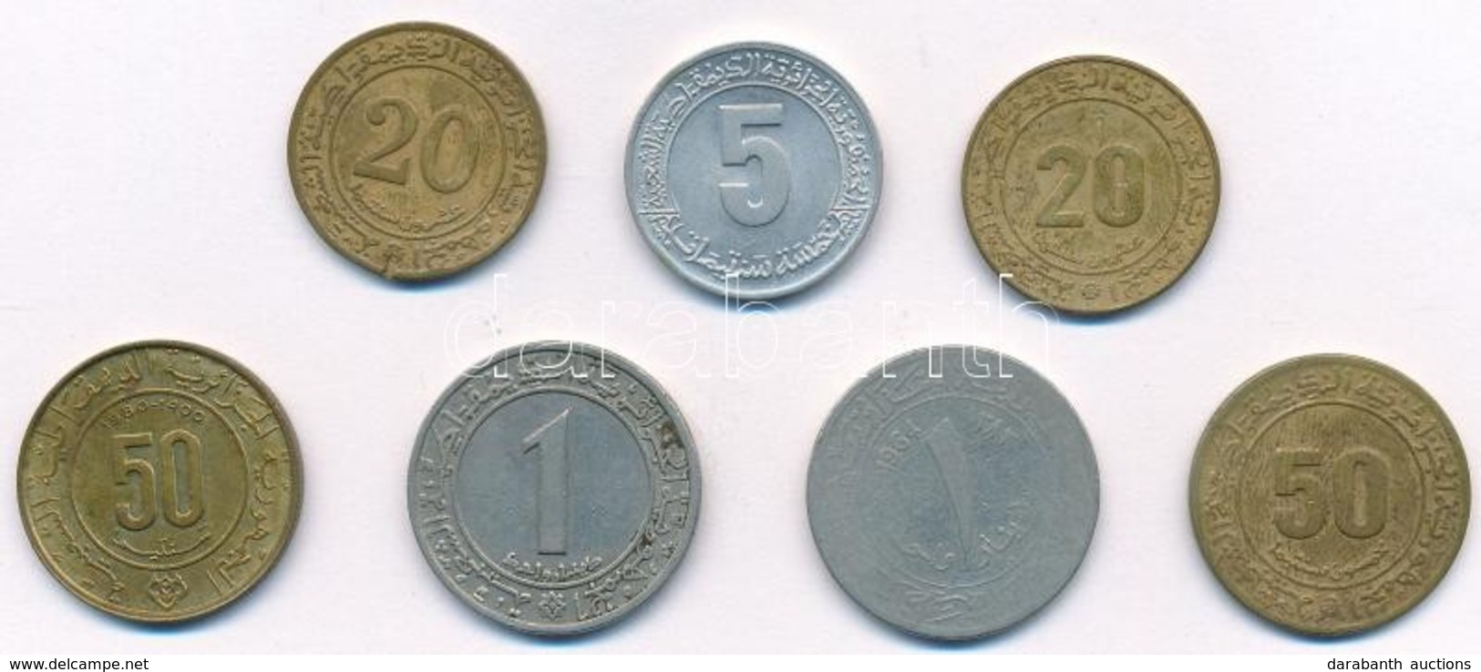 Algéria 1964-1980. 5c-1D (7xklf) T:2,2-
Algeria 1964-1980. 5 Centimes - 1 Dinar (7xdiff) C:XF,VF - Non Classés