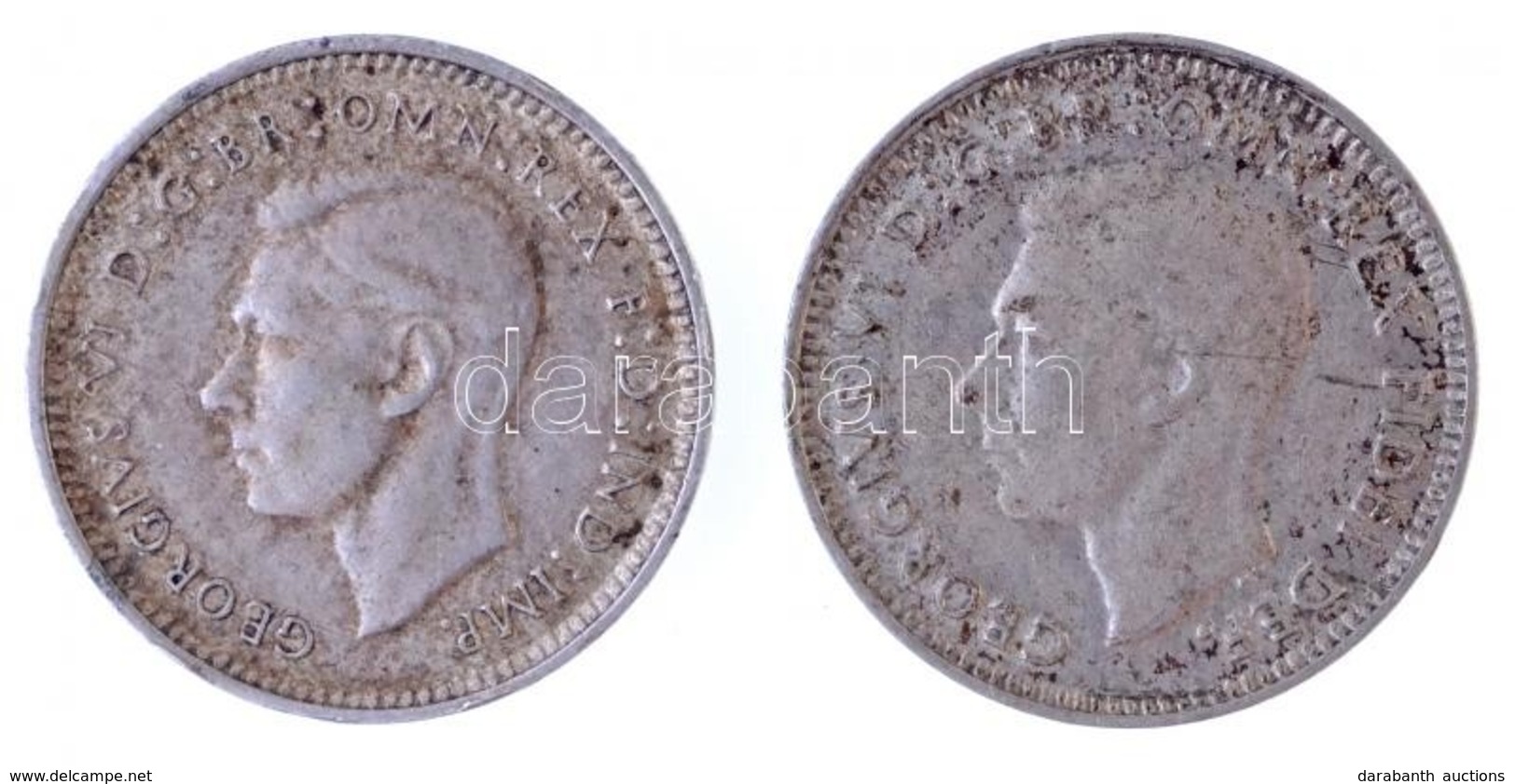 Ausztrália 1942. 3p Ag 'VI. György' + 1951. 3p Ag 'VI. György' T:2
Australia 1942. 3 Pence Ag 'George VI' + 1951. 3 Penc - Unclassified