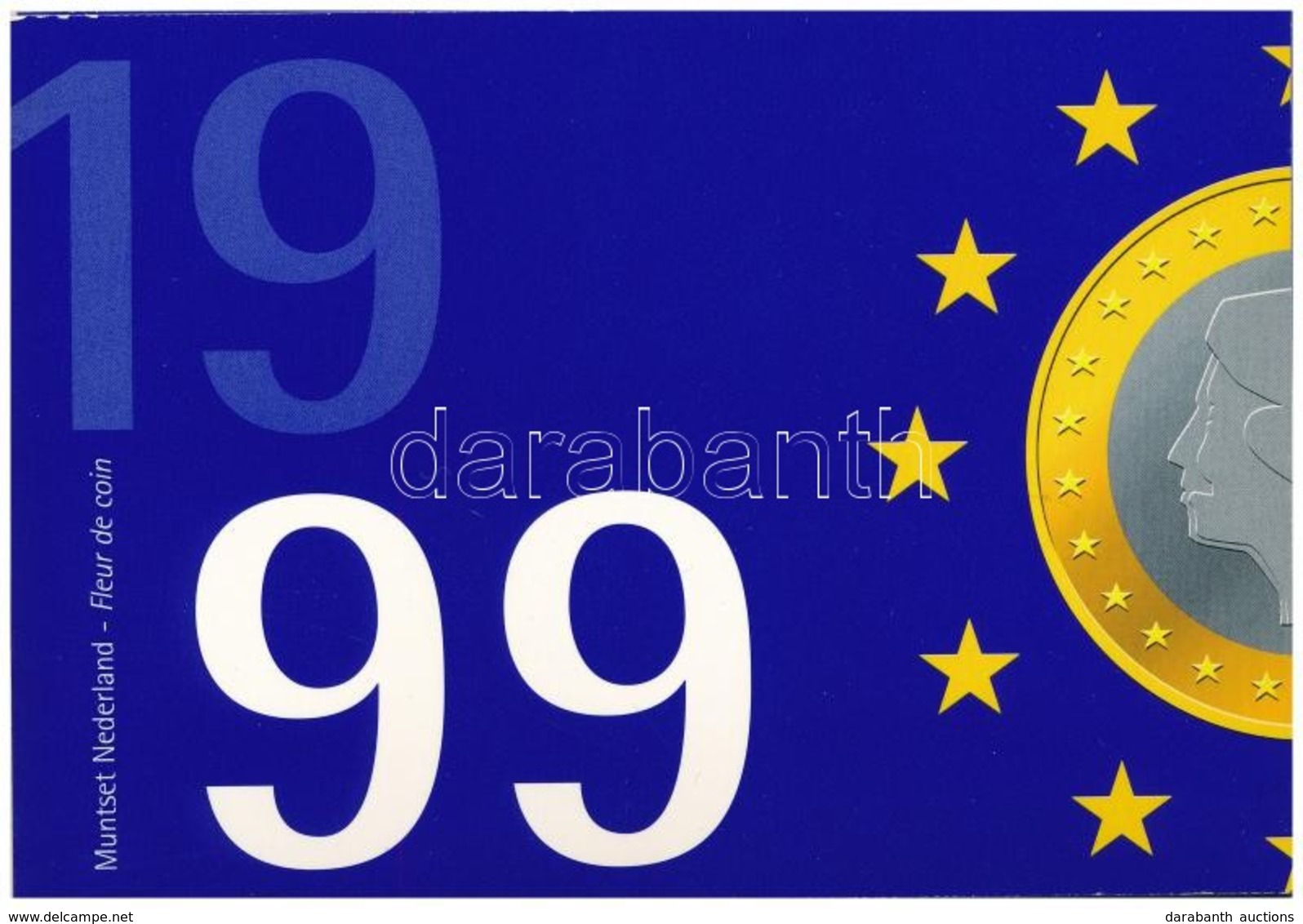 Hollandia 1999. 5c-5G (6xklf) Az Utolsó Forgalmi Sor Az Euro Bevezetése Előtt, Karton Dísztokban T:1 Netherlands 1999. 5 - Non Classés