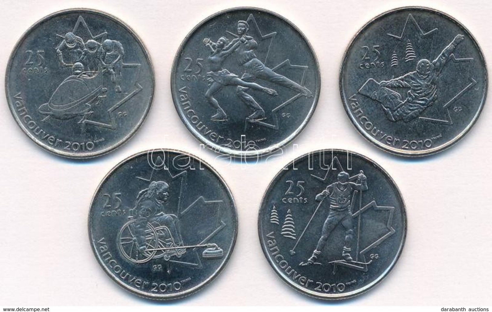 Kanada 2007-2009. 25c (5xklf) Emlékkiadás A Téli Olimpiára T:1-
Canada 2007-2009. 25 Cents (5xdiff) Commemorative Issues - Ohne Zuordnung