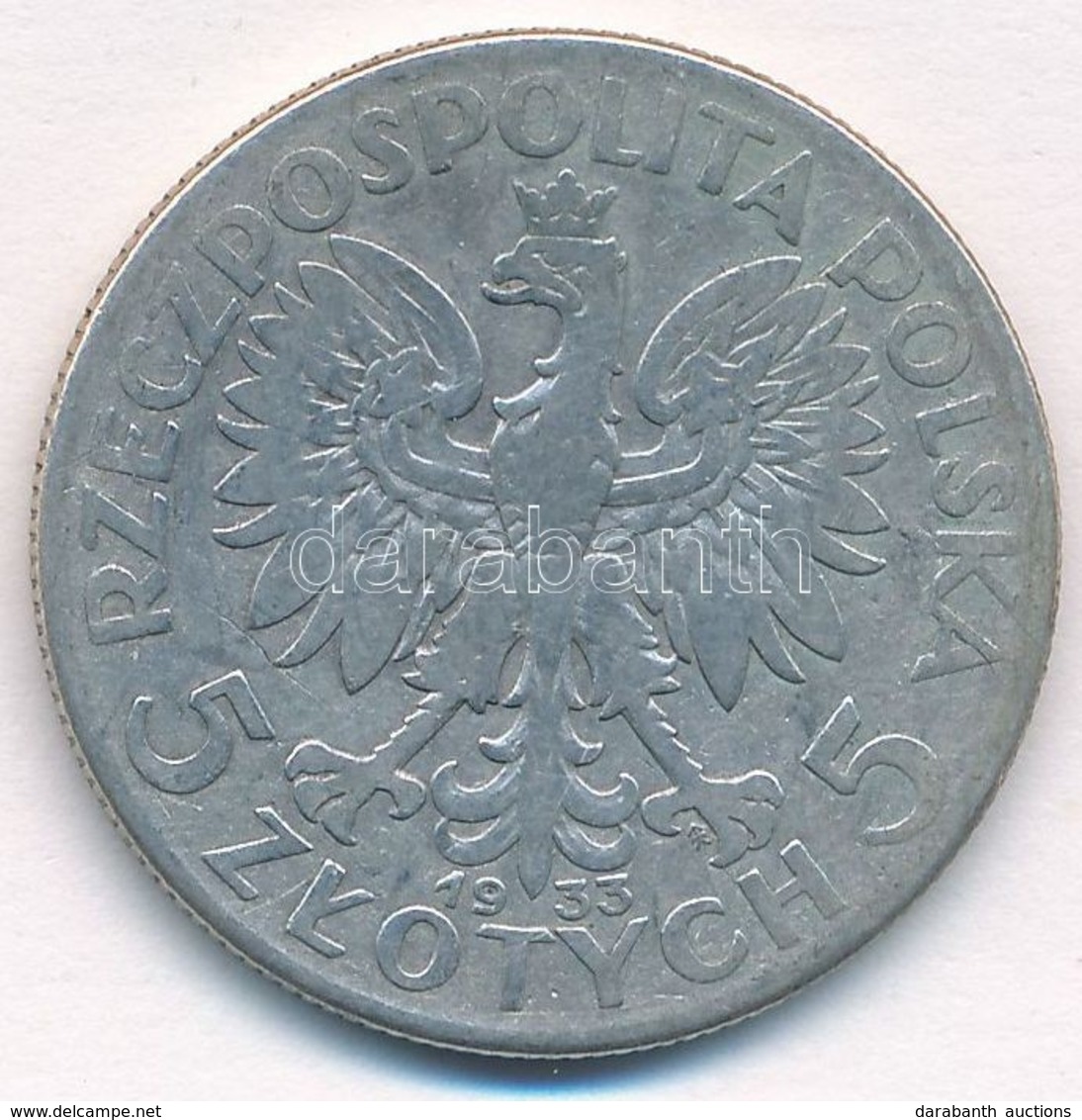 Lengyelország 1933. 5Zl Ag T:3
Poland 1933. 5 Zlotych Ag C:F
Krause Y#21 - Non Classés