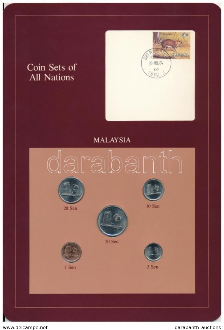 Malajzia 1981-83. 1S - 50S (5xklf), 'Coin Sets Of All Nations' Forgalmi Szett Felbélyegzett Kartonlapon T:1,1-
Malaysia  - Ohne Zuordnung