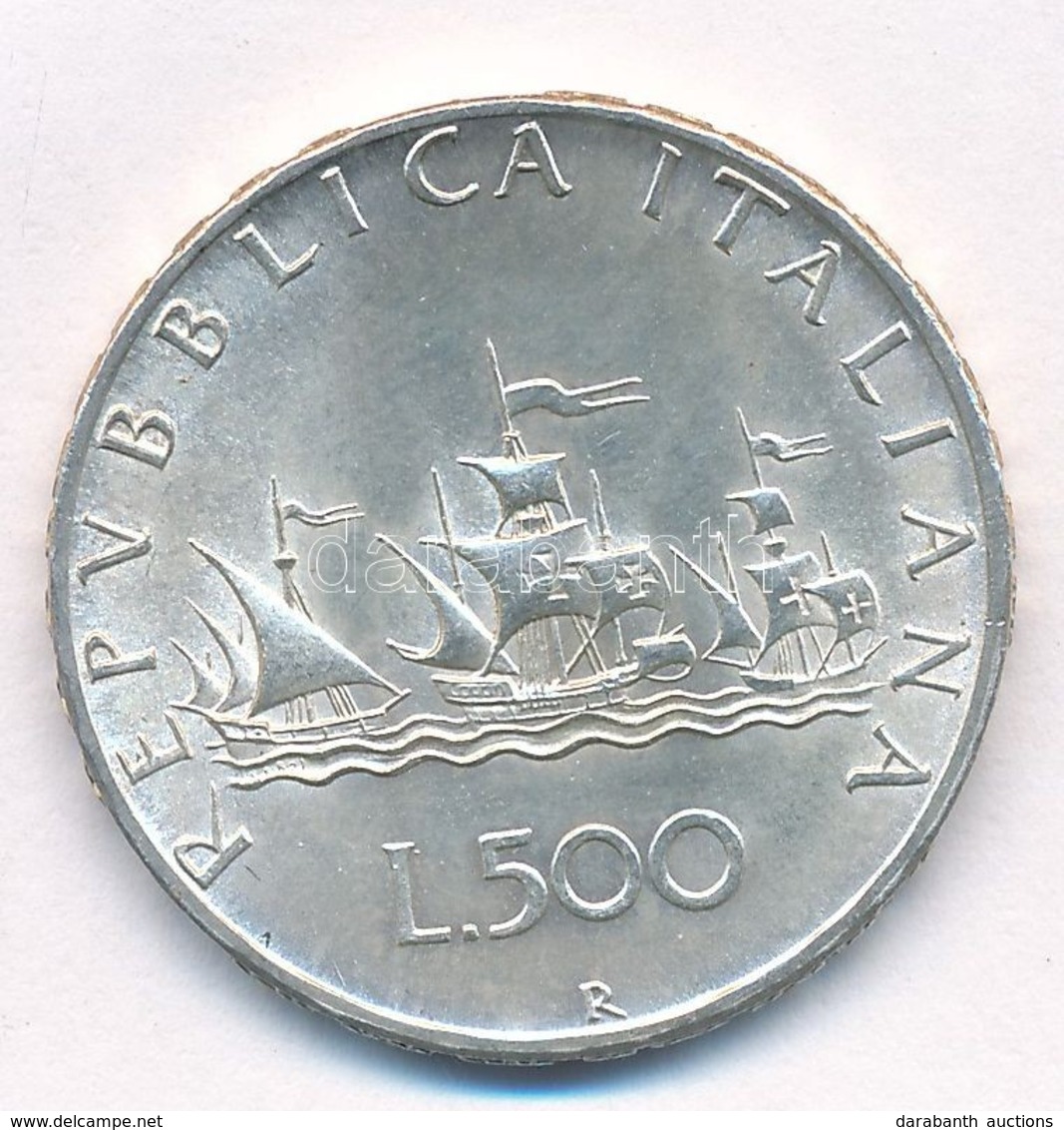 Olaszország 1966R 500L Ag 'Kolumbusz Hajói' T:1-
Italy 1966R 500 Lire Ag 'Columbus' Ships' C:AU
Krause KM#98 - Non Classés