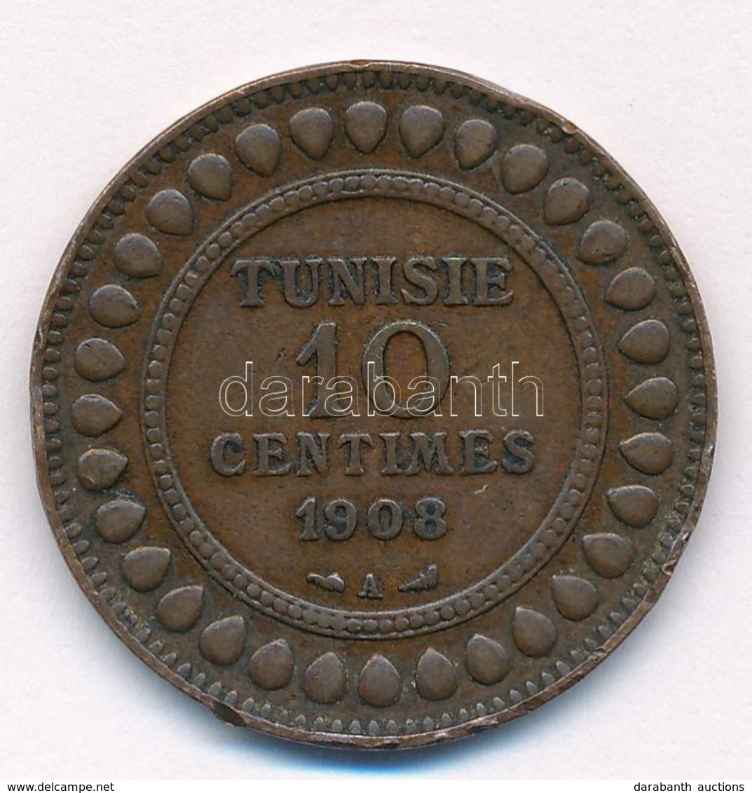 Tunézia 1908A 10c Br T:2 Ph.
Tunisia 1908A 10 Centimes Br C:XF Edge Error
Krause KM#236 - Ohne Zuordnung