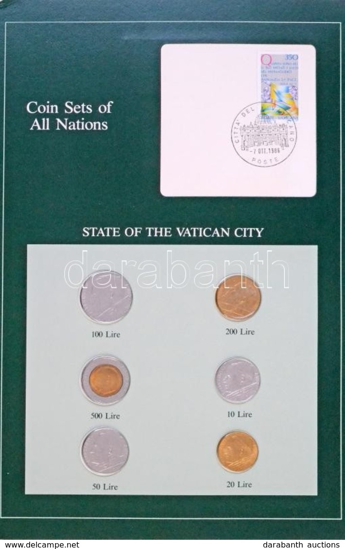 Vatikán 1985. 10L - 500L (6xklf), 'Coin Sets Of All Nations' Forgalmi Szett Felbélyegzett Kartonlapon T:1,1-
Vatican 198 - Non Classés