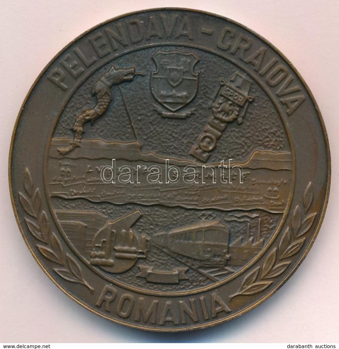 Románia DN 'Pelendava - Craiova' Br Emlékérem (60mm) T:2
Romania ND 'Pelendava - Craiova' Br Commemorative Medal (60mm)  - Non Classés