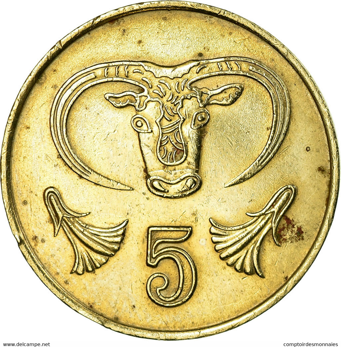 Monnaie, Chypre, 5 Cents, 1985, TB+, Nickel-brass, KM:55.2 - Chypre