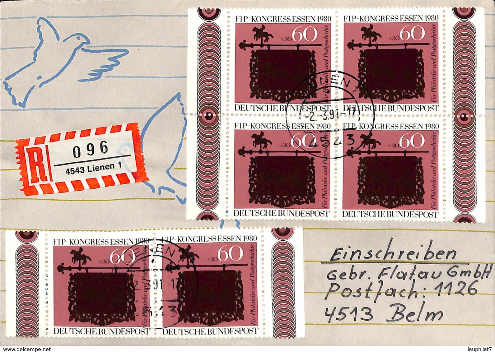 [404857]B/TB//-Allemagne 1991 - Recommandé, Animaux, Oiseaux - Covers & Documents