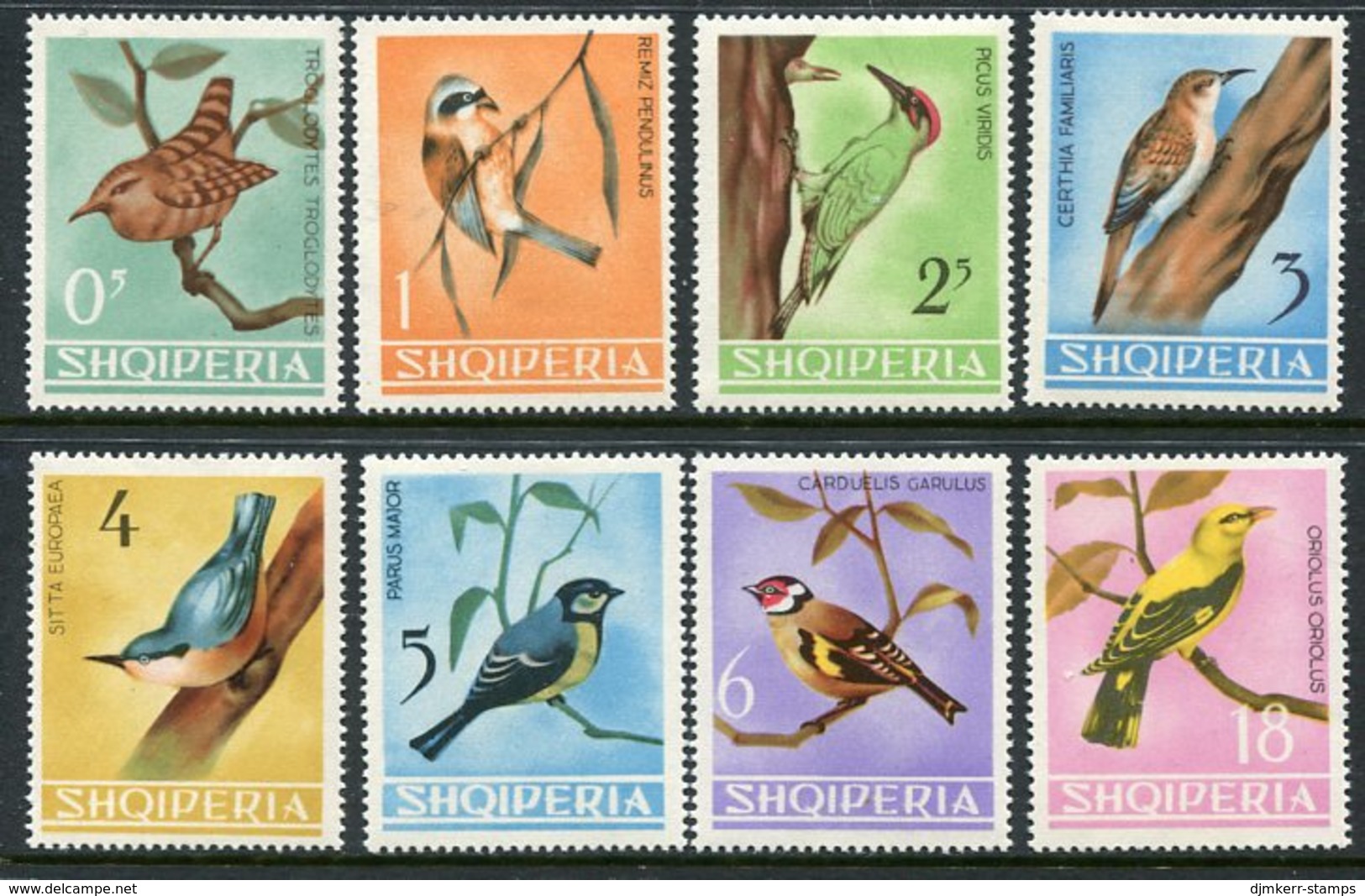 ALBANIA 1964 Songbirds MNH / **.  Michel 849-56 - Albanie