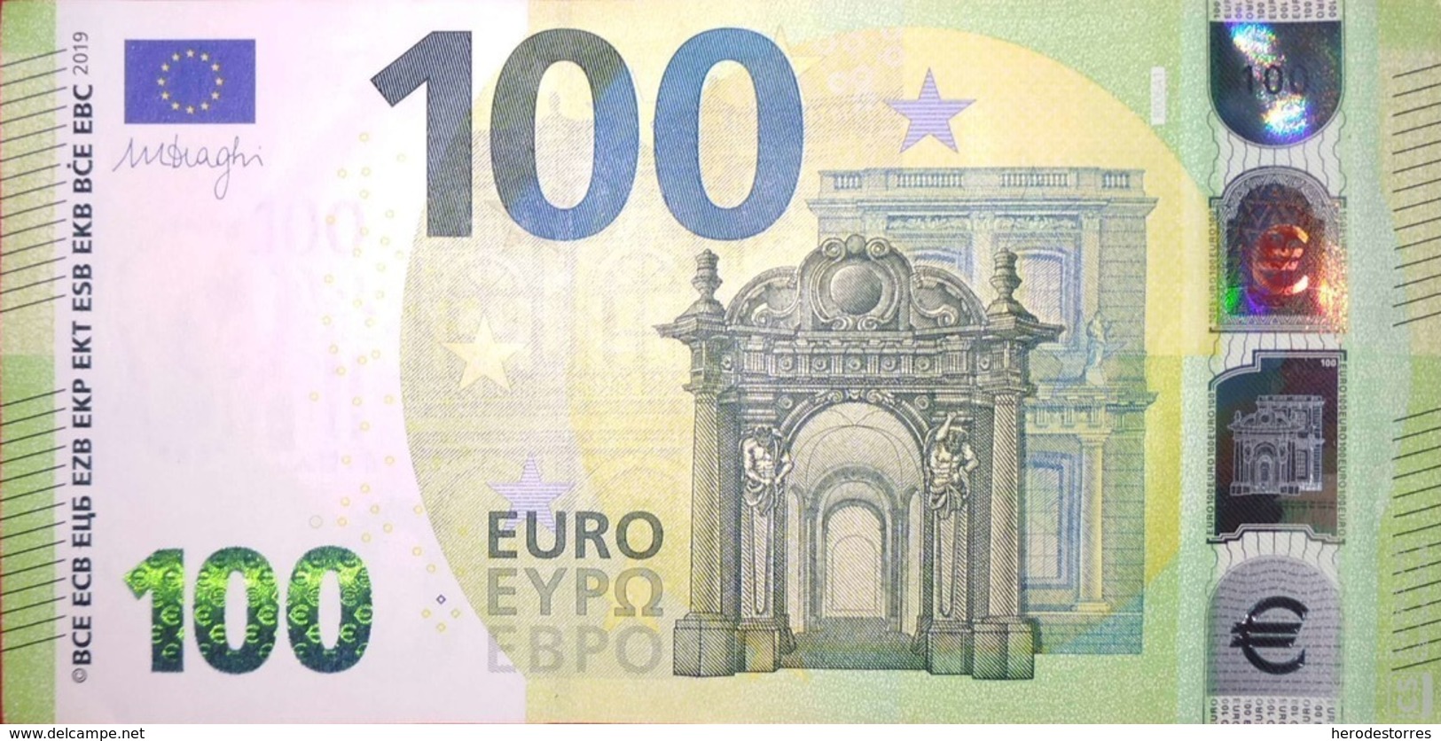 100 EURO ALEMANIA(RB) R006A1 First Position DRAGHI, UNCIRCULATED - 100 Euro