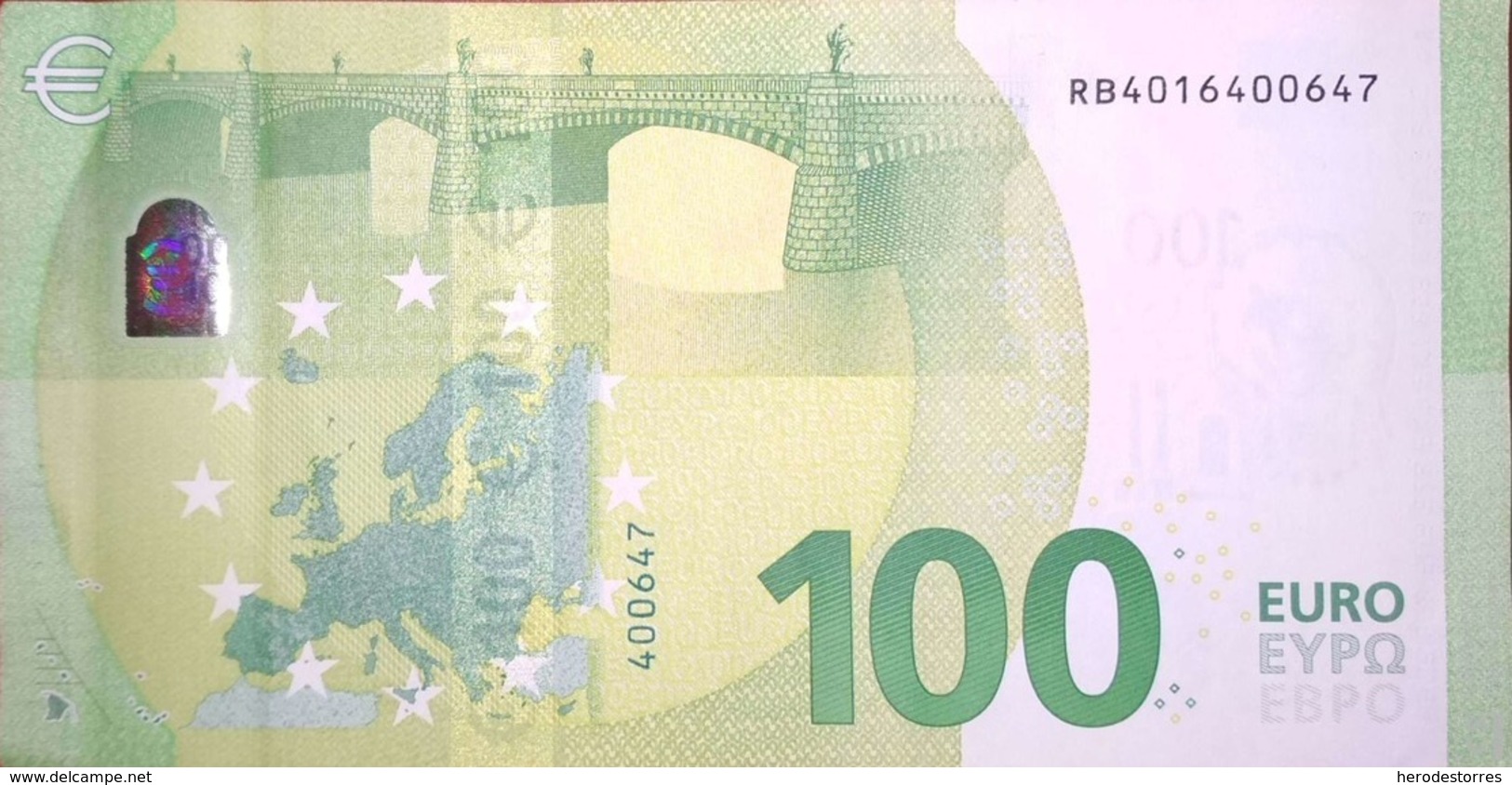 100 EURO ALEMANIA(RB) R006A1 First Position DRAGHI, UNCIRCULATED - 100 Euro