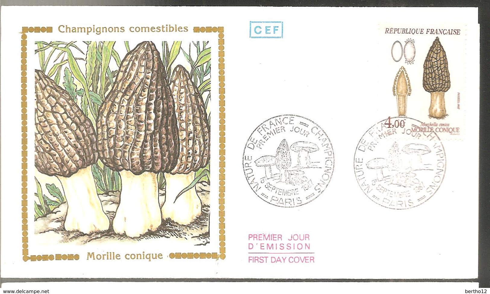 FDC 1987 MORILLE CONIQUE - 1980-1989