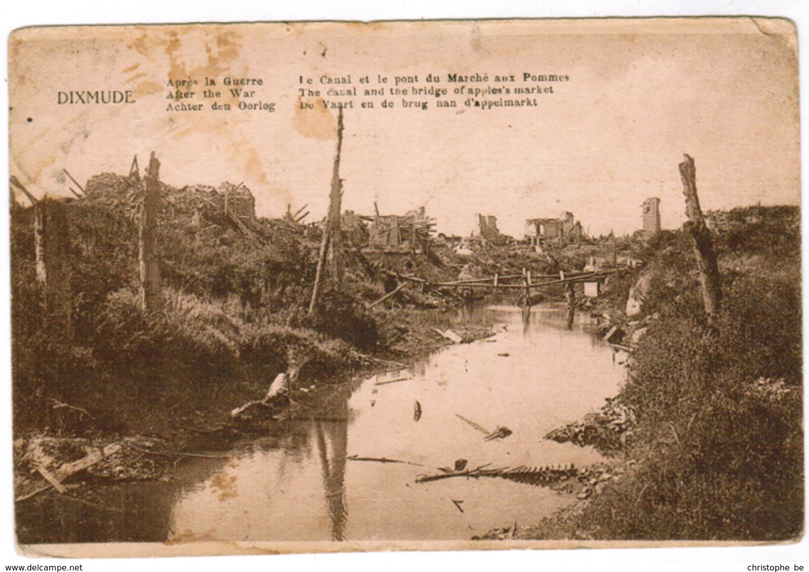 Diksmuide, Dixmude, Le Canal Et Le Pont Du Marché Aux Pommes (pk67011) - Diksmuide