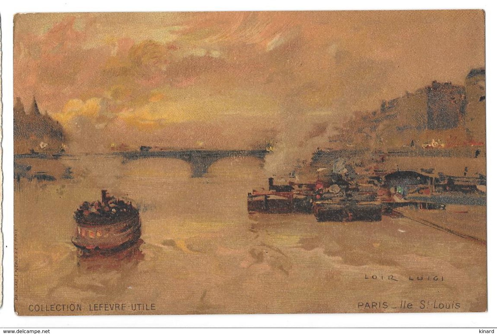 CPA..ILLUSTRATEUR..LUIGI  LOIR  ..ILE ST LOUIS..   BE SCAN.. COLLECTION LEFEVRE UTILE - Loir