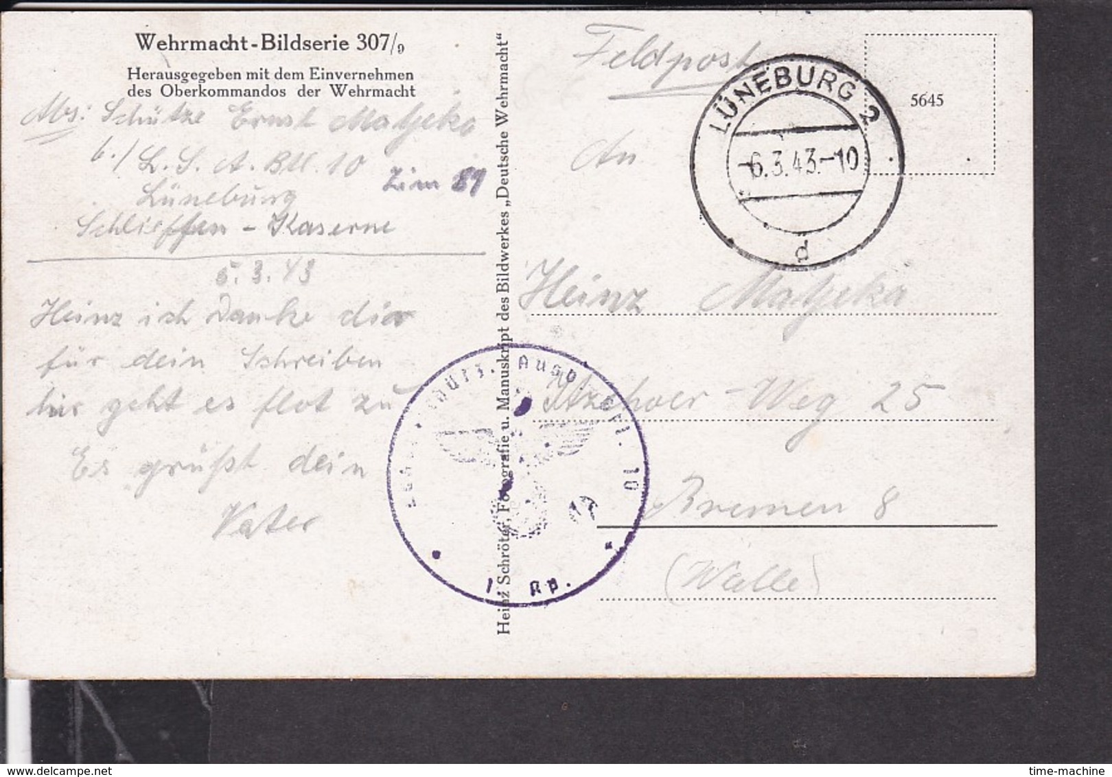 Wehrmacht MG Bedienung Geht Sprungweise Vor Feldpost  1943 - Covers & Documents