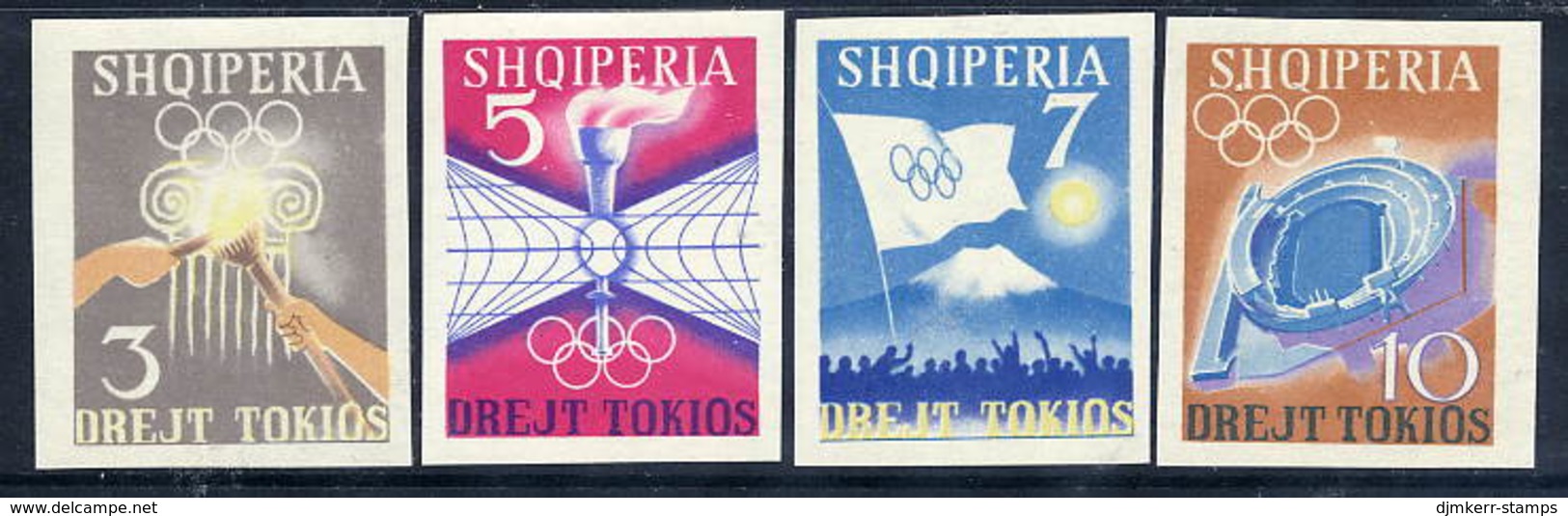 ALBANIA 1964 Tokyo Olympic Games Imperforate Set  MNH / ** - Albanie