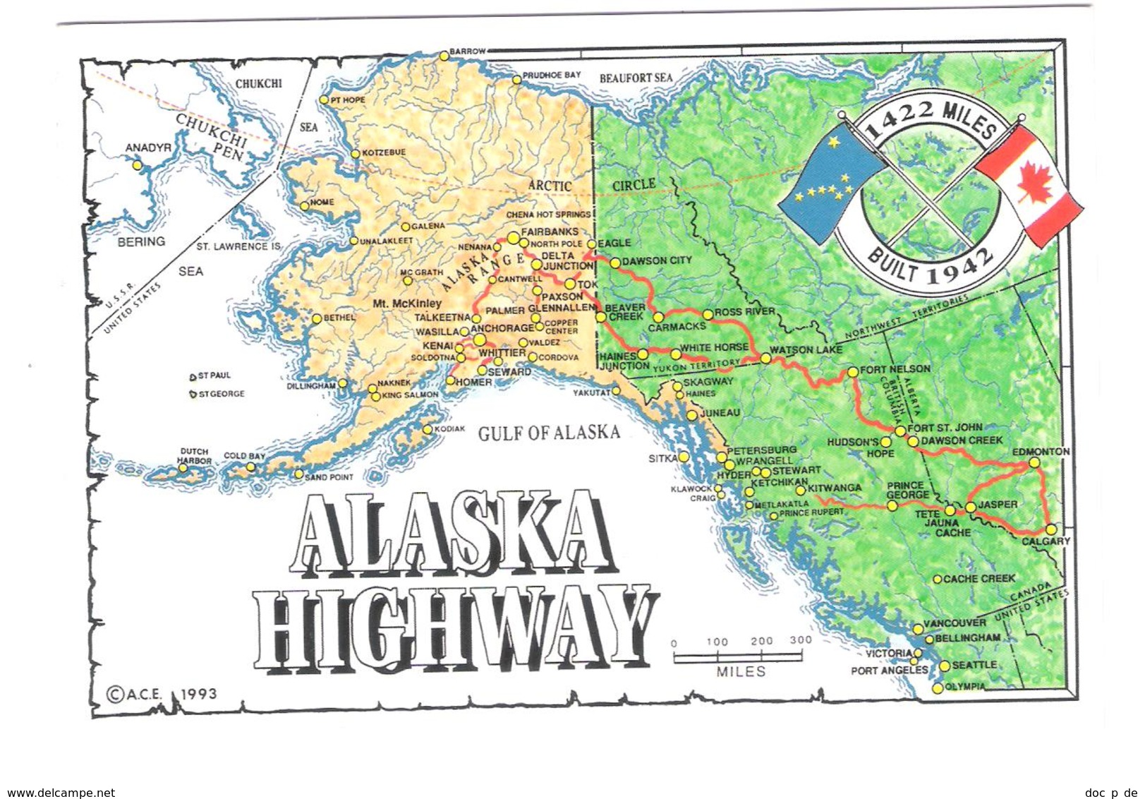 Landkarte - Map - Alaska Highway - Landkarten