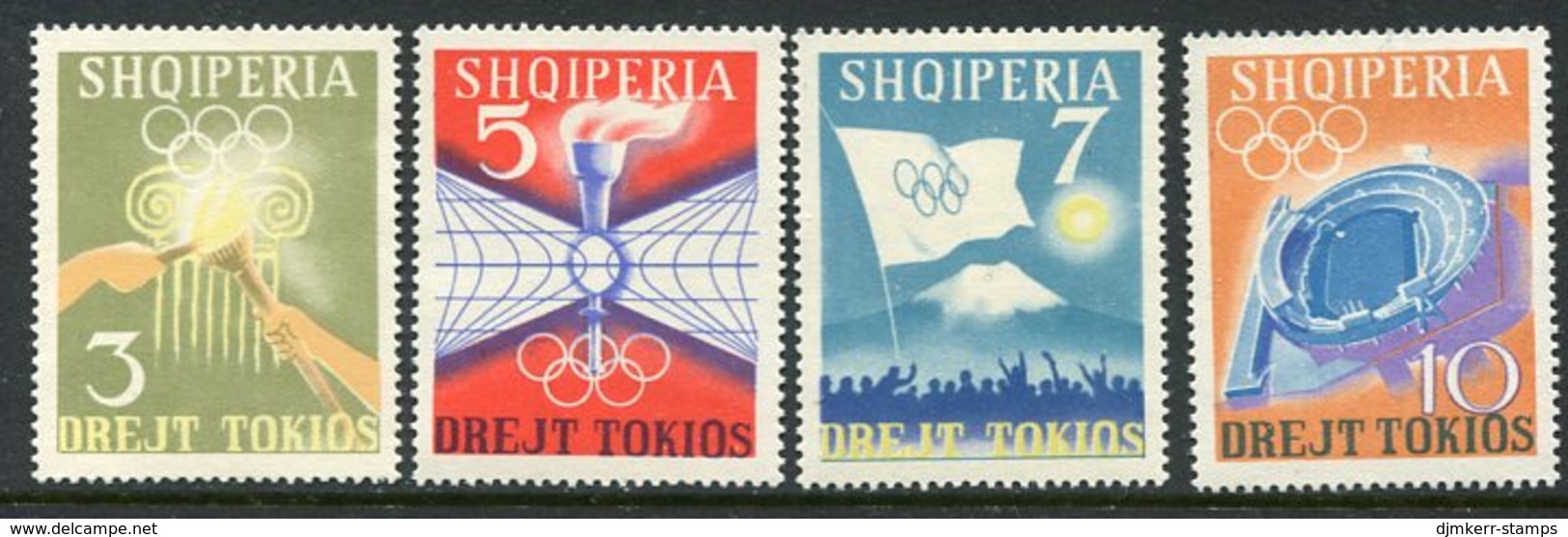 ALBANIA 1964 Tokyo Olympic Games III Perforated Set  MNH / **.  Michel 823-26 - Albanie